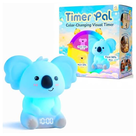 Koala Timer Pal Visual Timer for Kids/Adults with Audio Time Management Tool, Color-Changing Visual Countdown, Fun Adults/Kids Timer Visual for Classroom/Home/Calming Corner