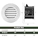 Weiworld Soffit Vents 4 Inch, Round Air Vents Louver with Mesh Screen ABS Grille Air Exhust Vent for Bathroom Exhaust Vent Home Air Ventilation System (Diameter 100mm)