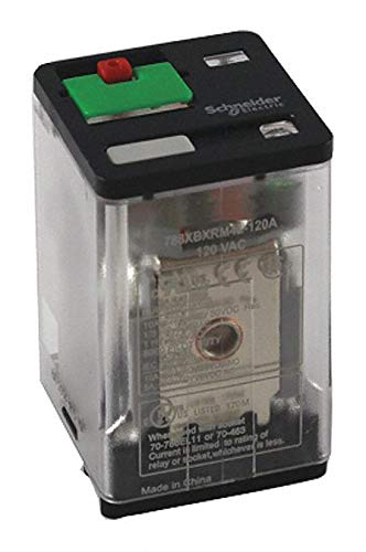 Plug In Relay, 11 Pins, Square, 120VAC