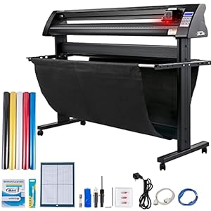 VEVOR Vinyl Snijplotter, 1350 mm Snijplotter Machine, LED Vinyl Cutter Plotter, Semi-automatisch Ingebouwd Optisch Oog voor Lasergeleiding, Compatibel met SignMaster-software Windows met Standaard