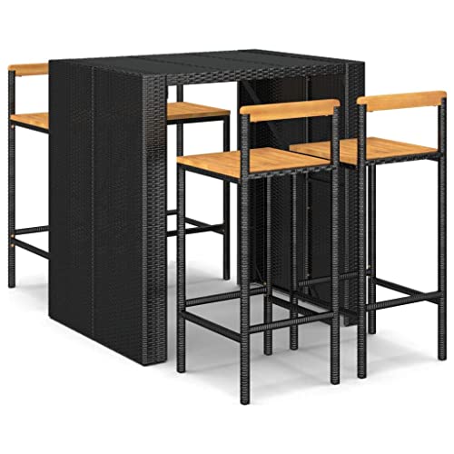 Ensemble de bar de jardin confortable et robuste pour balcons et terrasses
