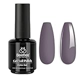 Beetles Gel Nail Polish, 1 Pcs 15ml Grayish Purple Gel Polish Stormwatch Color Fall Gel Polish Soak Off Uv Nail Lamp Nail Art Manicure Salon DIY Gel Nail Design Decoration at Home