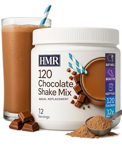 Image of HMR 120 Chocolate Meal Replacement Shake Powder, 12 Servings | Meal Replacement Shake - Rich Chocolate Flavor - 120 Shake Powder - 12g Protein - 12 Servings