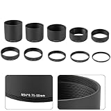 EasyByMall Verlängerungsrohr für Astronomische Teleskop-Fotografie, Abstandshalter aus eloxiertem Aluminium mit Innen- und Außengewinde für die Anpassung des Rückfokus, M54 x 0,75