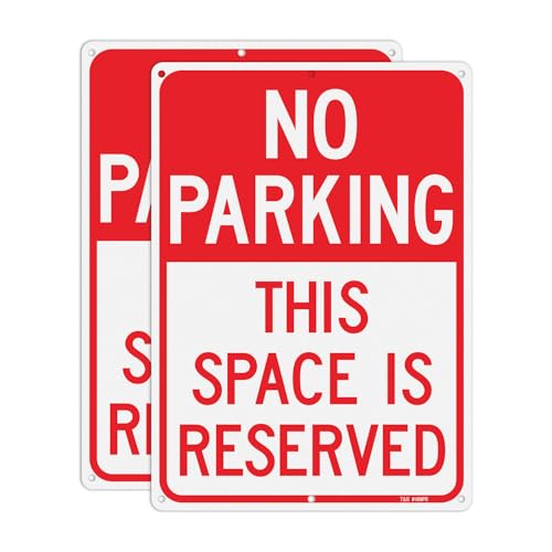 Panneaux This Space Is Reserved T&R en aluminium réfléchissant lot de 2