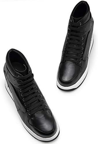 CHAMARIPA Scarpe Uomo con Rialzo 9 CM Interno Nero Casual Invernali Scarpe  Pelle : Amazon.it: Scarpe e borse