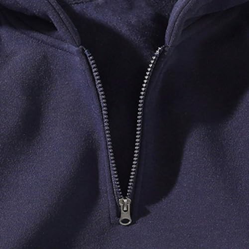 Men's Hoodies Oversized Quarter Zip Fleece Warm Soft Hooded Sweatshirt Trendy Long Sleeve Casual Comfy Pullover Tops3