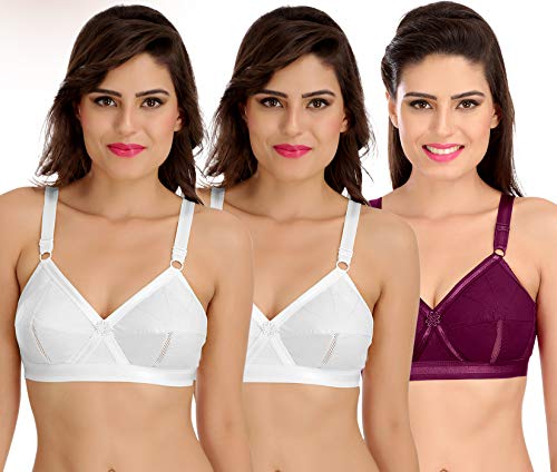 Image of SONA Perfecto Plus Size Cotton Bra for Woman Full Coverage Pack of 1