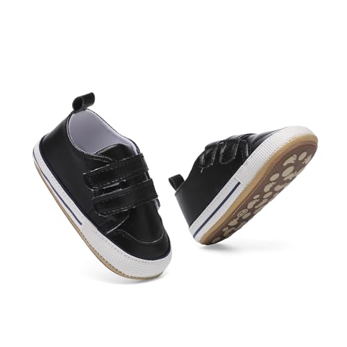 Image of Clowora Baby Boys Girls Shoes Non-Slip Rubber Sole Sneakers Infant First Walking Toddler Crib Shoes Newborn Loafers Flats.