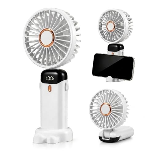 MENZZA® Ventilador Portatil 3 En 1 I 5 Velocidades I Ventilador De Mesa Recargable Por USB I Mini Ventilador Silencioso De Mano + Base + Cuerda Cuello Incluidas MENZZA® Ventilador Portatil 3 En 1 I 5 Velocidades I Ventilador De Mesa Recargable Por USB I Mini Ventilador Silencioso De Mano + Base + Cuerda Cuello Incluidas