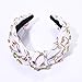 HSWE Rhinestone Knotted Headband for Women Baseball Crystal Jeweled Embellished Printed Wide Top Knot Headbands Sport Hairband Game Day Party Hair Accessories (Baseball)