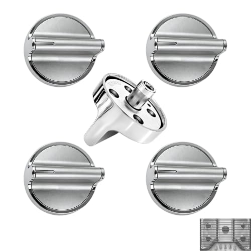 W10594481 Gas Stove Knobs for Whirlpool Range, 5 Pack D-Shaft Reinforced