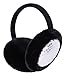 Simplicity Faux Fur Fluffy Knit Patterned / Sequin Winter Ear Warmers, Black