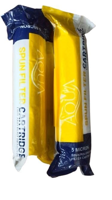 Aqua Spun Polypropylene Filter Cartridge, 5 Micron, Pack of 2 | Water Purifier Part, Sediment Removal, RO Compatible, Replacement Cartridge, Universal Fit-picture-33