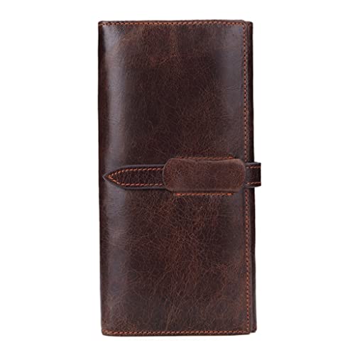 Wallet For Men and Women Long Waxed Leather Wallet Retro Multi-functional Wallet3