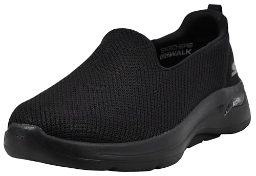 Image of Skechers Women's Go Walk Arch Fit - Grateful, Black, 6 Wide