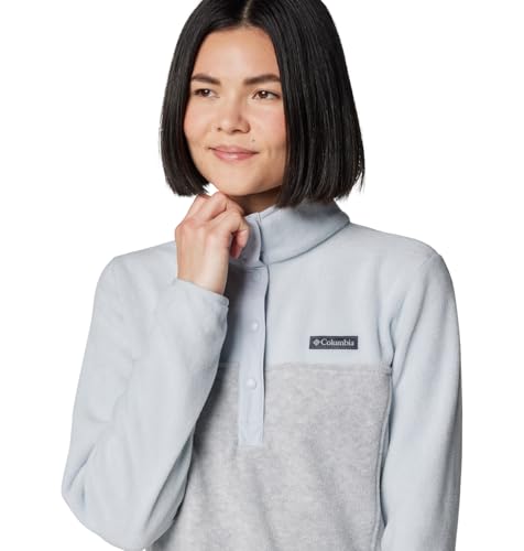 Image of Columbia Womens Benton Springs Half Snap II Pull Over Fleece Jacket, Dark Stone /Canoe /Vintage Blue, 3X