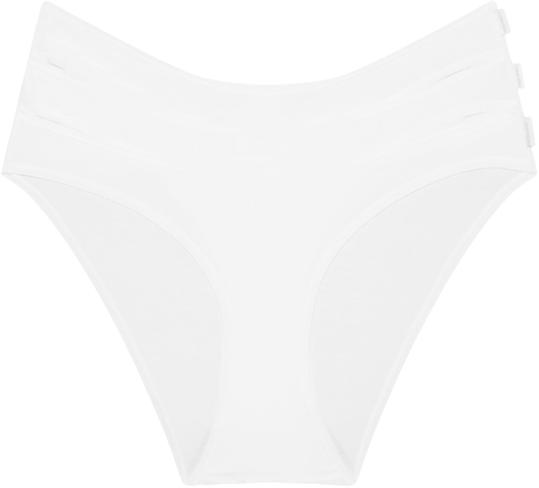 Calvin Klein Women Bikini Shape Briefs Stretch Cotton Pack of 3, White (White/White/White), 3XL