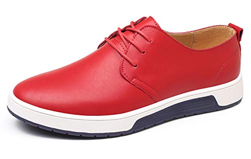 Santimon Men's Casual Oxford Shoes Breathable Leather Flat Fashion Sneakers Sandals2