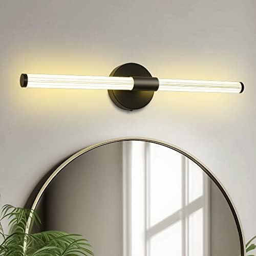 OSGNER LED Vanity Light Fixtures, Black Wall Sconce LED Bathroom Light Fixture Over Mirror 23inch Modern Vanity Lighting Bar 20W 4000K Vanity Lights for Bathroom Bedroom Living Room