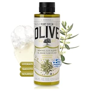 KORRES Olive & Olive Blossom Hydraterende Douchegel voor een soepele huid, met extra vierge olijfolie, veganistisch, 250 ml