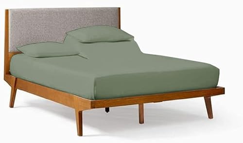 Miniatura 6 de SplitTop King (ajustable, parte superior flexible tamaño King) 100% algodón egipcio, color gris oscuro sólido, 800 hilos, tejido satinado, juego de