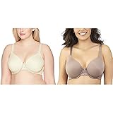 Vanity Fair Women's Beauty Back Full Figure Underwire Bra, Ivory/Walnut, 42DD
