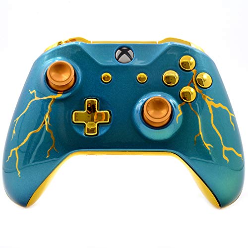 Blue Thunder UN-MODDED Custom Controller Compatible with Xbox One S/X Unique Design