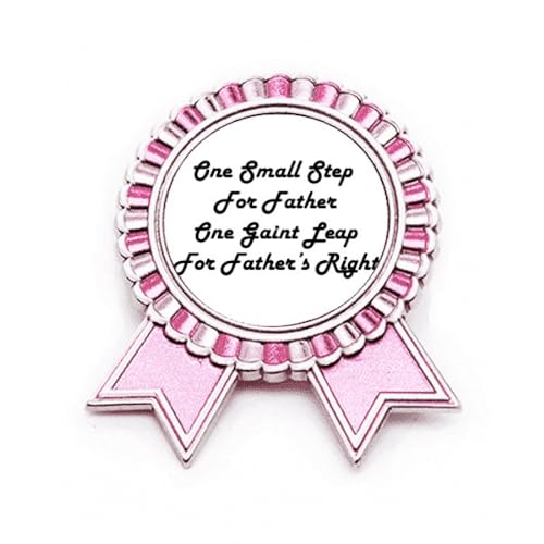 Broche géante Small Step élégance en métal et gravure festival Rose