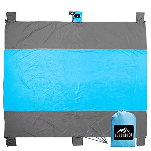 RUPUMPACK Sand Escape Compact Outdoor Oversized Beach Blanket - 9ft X 10ft, Portable