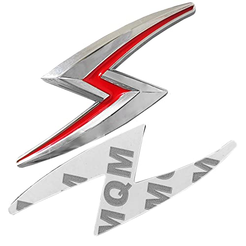 Emblema S Lightning OnlyYou.X de metal rojo cromo para coche 6