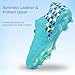 Joybut Soccer Cleats for Kids & Youth | Lightweight Football Shoes for Firm Ground | Durable Girls & Boys Soccer Cleats with Non-Slip Sole | Comfortable Soccer Boots | Unisex Size 11-6 Turquoise