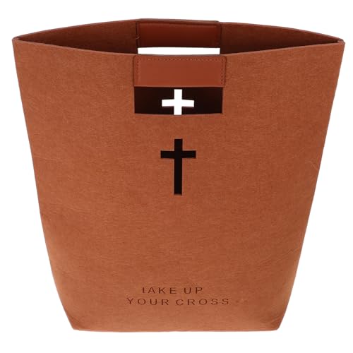 Capacity Felt Bible Bag Hollow Cross Design Versatile Tote Organizer for Church School Travel and Daily Use Stylish and Scratch-resistant Bible Carrying Case