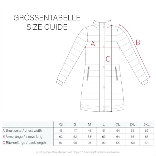 Navahoo Damen Mantel Trenchcoat Winterjacke Wintermantel B661 [B661-Wool-Apricot-Sorbet-Gr.XXL]