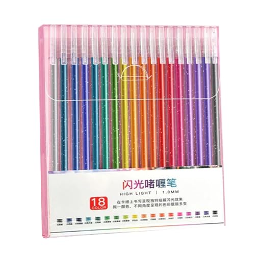 グリッター ジェル ペン ? 塗り絵や描画用のカラー ジェル ペン |子供と大人向けのカラーライティングペンセット、ジャーナリング、カード、クラフト、、用されており、さまざまな学校のプロジェクト、グリーティングカードの装飾、塗り絵、スクラップブックに適し滑