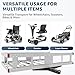 800 LBS Folding Trailer Hitch Cargo Carrier, Aluminum Steel Trailer Hitch Cargo Carrier Mobility Scooter Ramp with Reflective Strips, 50