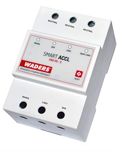 Image of WADERS Automatic Changeover For Generator, Solar Plant & Inverter Supply With Current Limiter ACCL (EB:25 Amps Gen:25 Amps)