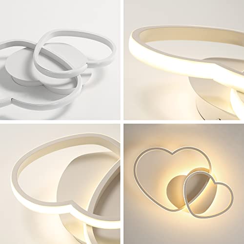LED Plafoniera Cuore, Bianco 42W Lampada da