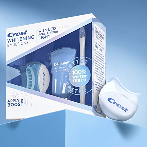 Crest Whitening Emulsions Leave-On Teeth Whitening Gel Kit With Led Accelerator Light, 0.63 Oz #TOP3