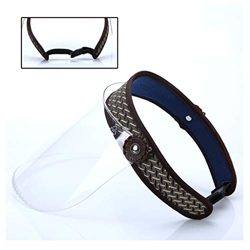 Preisvergleich Produktbild D-JIAJU Visier Gesichtsschutz Mit Klappvisier Gesichtsschutzschirm Augenschutz Anti-Spitting Protective Hat (Color : Brown)