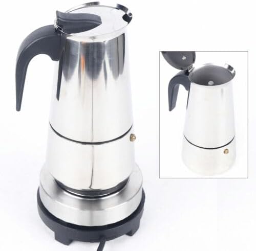 Miniatura 2 de AOOCHU Cafetera de acero inoxidable con estufa eléctrica, percolador Expresso, fácil de limpiar, cocina italiana de inducción, cafetería portátil de
