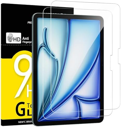 NEW'C für iPad Air 11" M3 (2025)/M2 (2024), für Panzerglas Schutzfolie | 2 Stück, nur für iPad Air 11" M3 2025/M2 2024, nicht kompatibel mit iPad A16, iPad Pro 11", Air 13" oder Ai