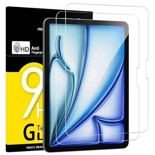 NEW'C 2 Stück, Schutzfolie für iPad Air 3 10,5 Zoll (2019), iPad Pro 10,5 Zoll (2017) und ein Ausrichtungswerkzeug, Panzer Schutz Glas Folie,9H Härte,HD Displayschutzfolie, 0.33mm Ultra-klar