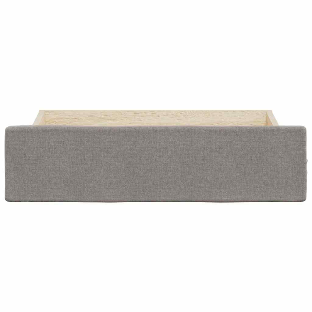 2er Set Unterbettkommode mit Rollen, Bettschublade aus Holzwerkstoff und Stoff, Stauraum-Organizer für Schlafzimmer, Taupe