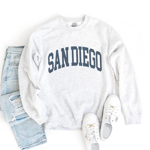 San Diego City Sweatshirt, California State Pullover, Vintage Aesthetic Varsity, Trendy Gift For Him or Her, Unisex Crewneck Sweatshirt Sand4