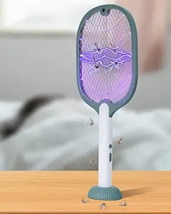 Weird Wolf 2 in 1 UV Light Mosquito Racket Bat with 