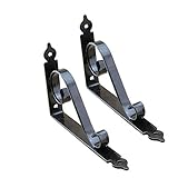 LYBC Wall Mounted Shelf Bracket Floral Shelve Brackets,Black/White Metal Angle Brace Brackets for Ho