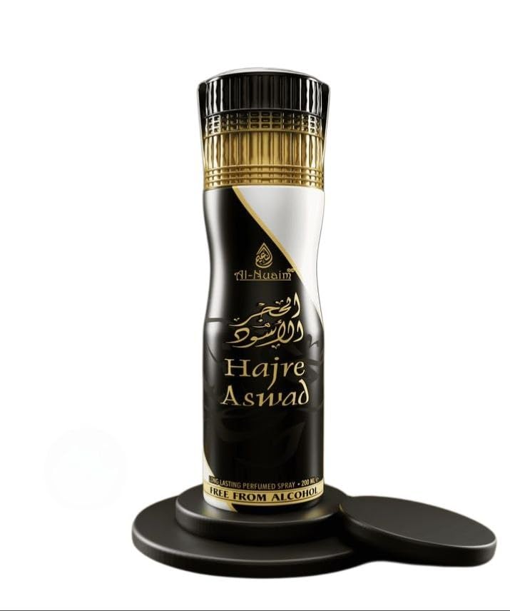 Hajre Aswad Deodorant Spray, Long Lasting Bold Luxury Fragrance, for Men and Women, Daily Freshness, Quick-Drying, Lightweight Body Spray, 200ml-picture-10