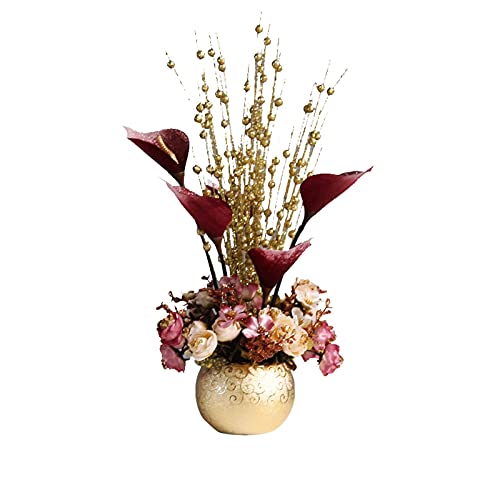XXCCHH - Kit de ramo de rosas artificiales de colores, flores artificiales para novia o esposa en Acción de Gracias, aniversario, día de la madre y cumpleaños, decoración de mesa del hogar