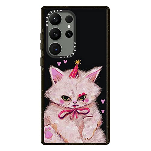 Coque Samsung S23 Ultra Casetify clown Kitty Noir protection antichoc transparente